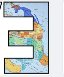 La palabra "BIENVENIDOS" está escrita en letras grandes y en negrita rellenas con un dibujo de mapa, cada letra contorneada en negro.